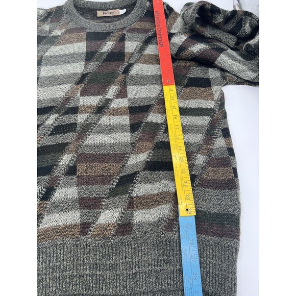 Vtg Jantzen Sweater Made In USA Size LT MultiColor 80s 99s Pullover Geometric - Picture 5 of 5